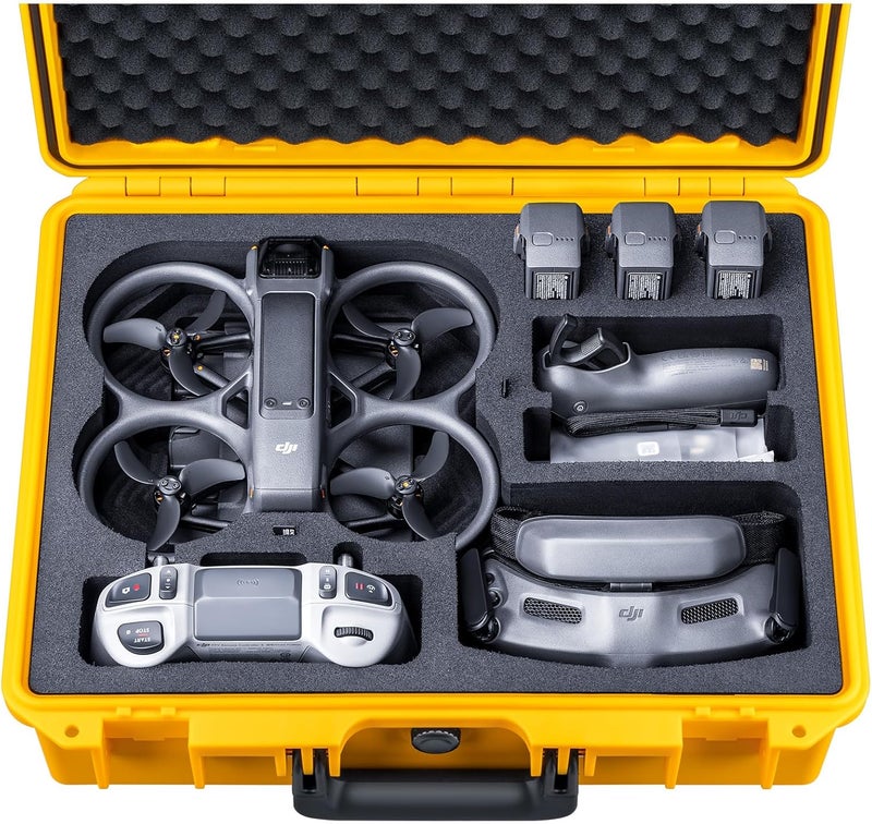 Lykus Titan AT200 Waterproof Hard Case for DJI Avata 2,Goggles 3,RC Motion 3,FPV Remote Controller 3, Support Up to 7 batteries [CASE ONLY] - Image 1